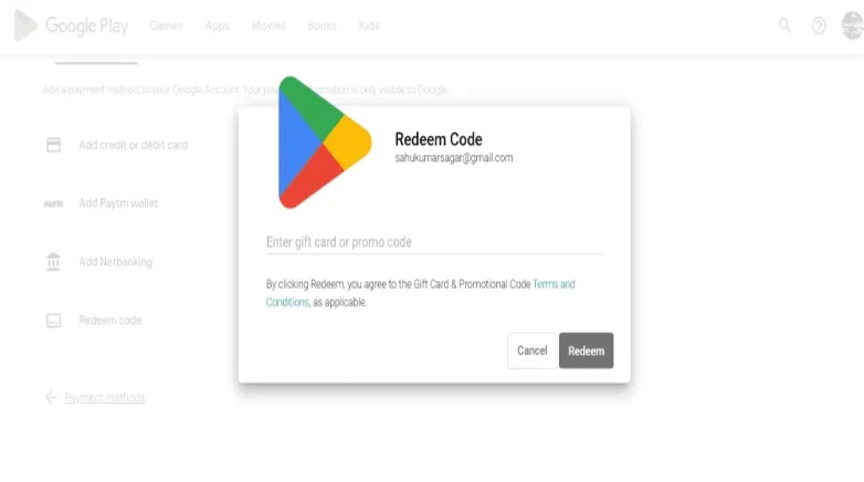 Redeem Google Play Codes