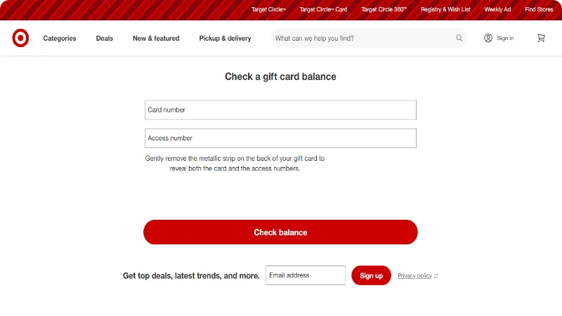 Redeem Target Gift Cards