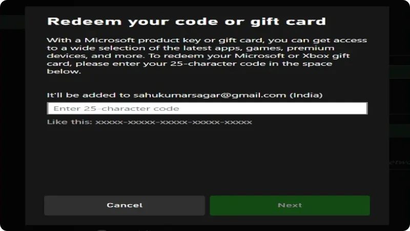 Redeem Xbox Gift Cards