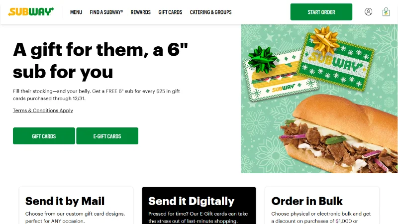 Use Free Subway Gift Cards