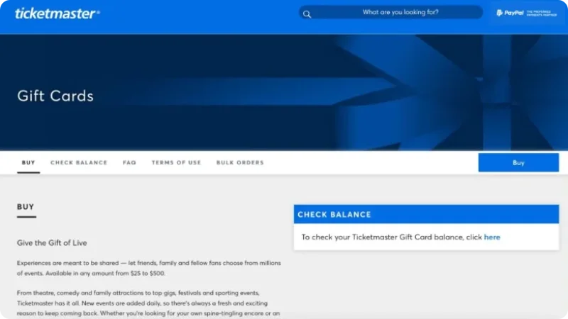 Use Free Ticketmaster Gift Cards