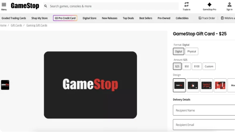 Use GameStop Gift Cards