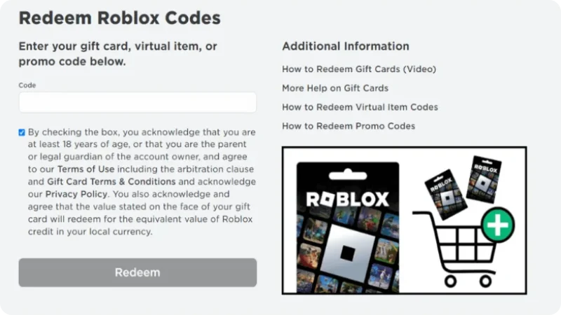 How to Use Roblox Gift Cards