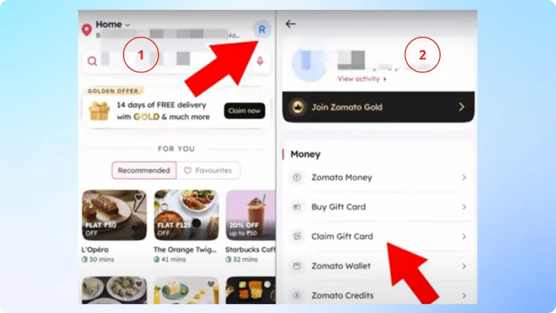 Use Zomato Gift Cards